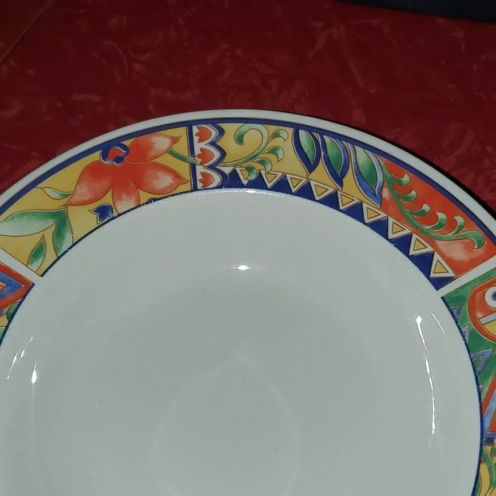 Lynns Stoneware Savanna Rim Cereal Soup Bowl 8.75